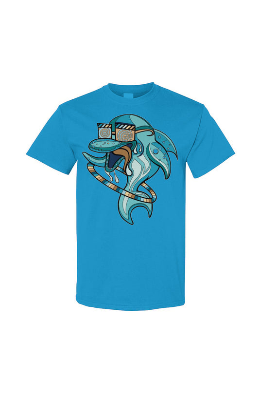 Gildan Cotton T Shirt dizzy dolphin LG logo